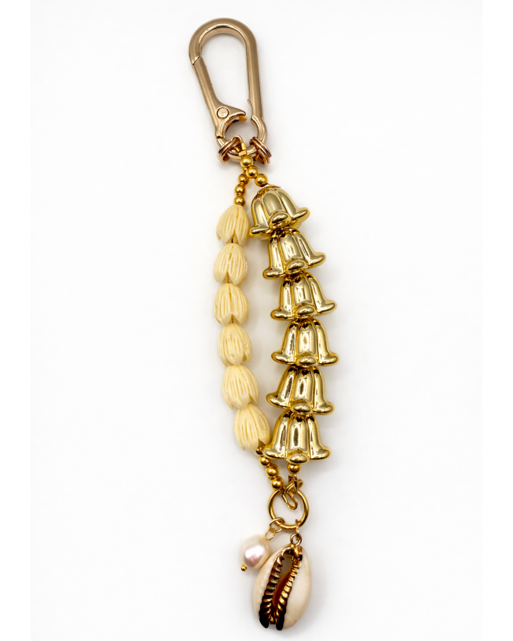 Mahina Charm in Gold Crown Flower – Leo & Lei