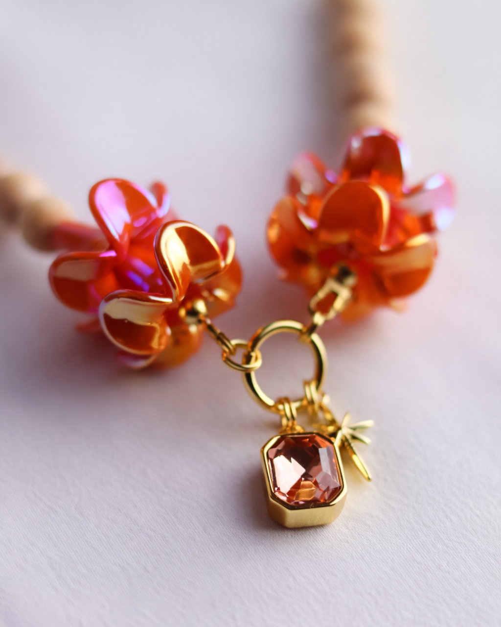 Misha Charm in Orange Puakenikeni