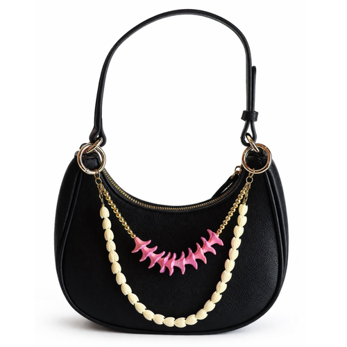 Kenna Bag Charm in Pink Plumeria