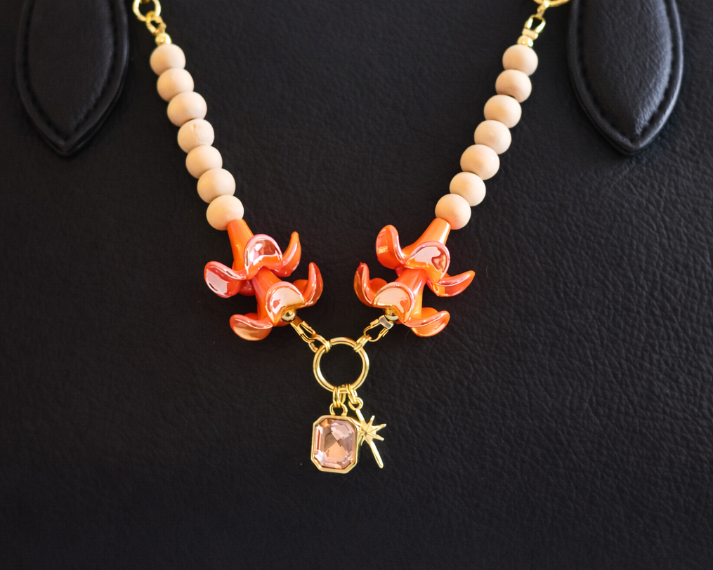 Misha Charm in Orange Puakenikeni