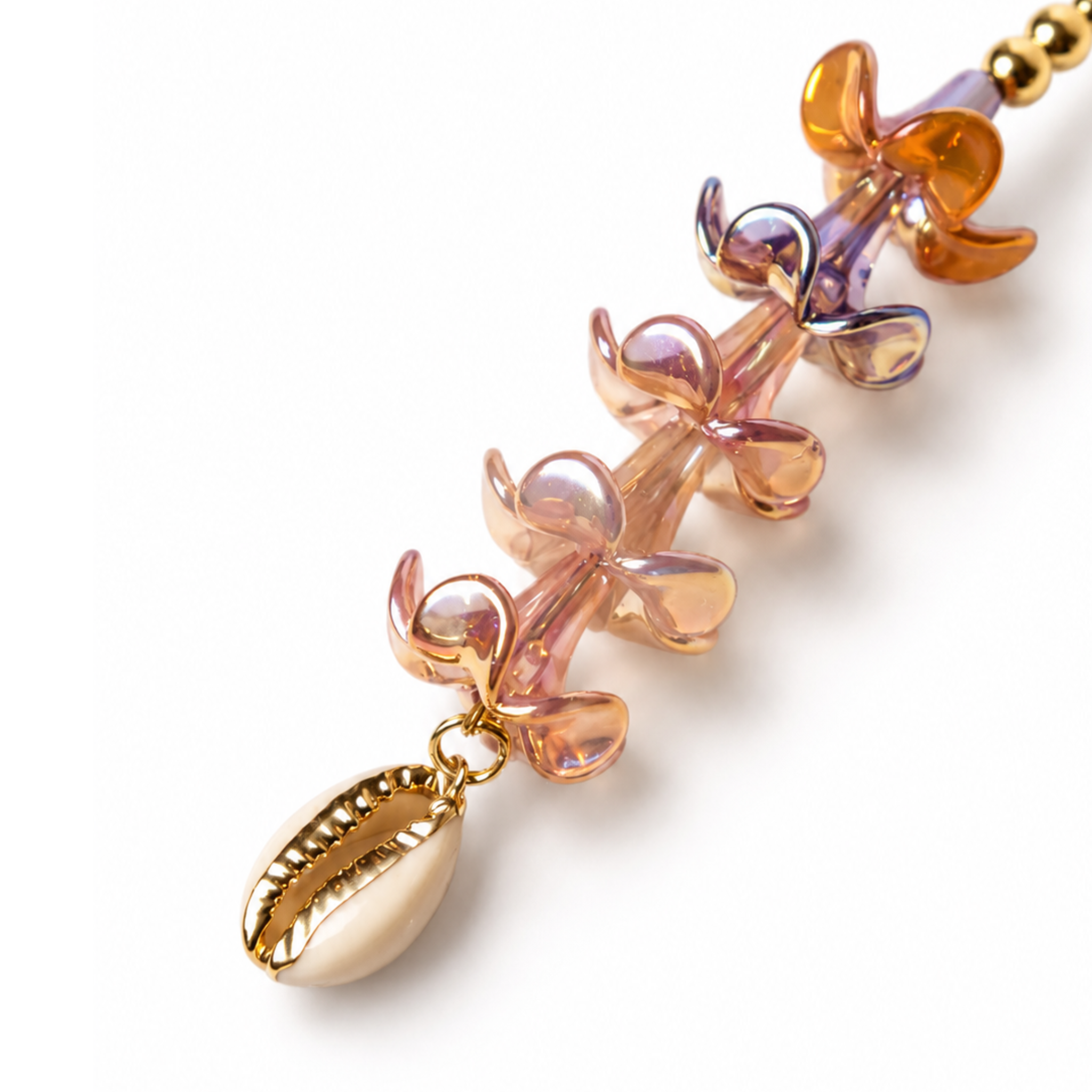 Melly Bag Charm in Brown Puakenikeni