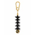 Melly Bag Charm in Black Plumeria