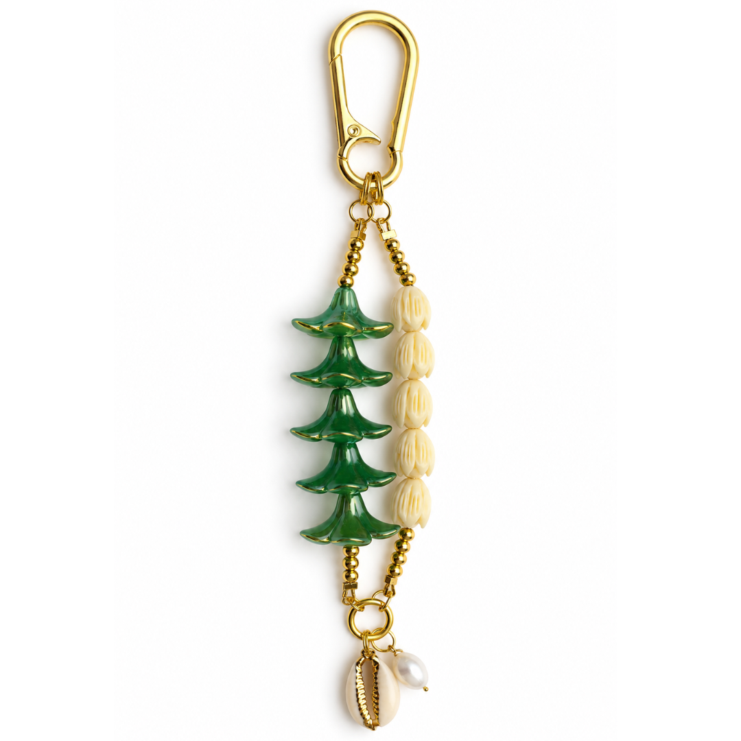 Mahina Charm in Green Plumeria