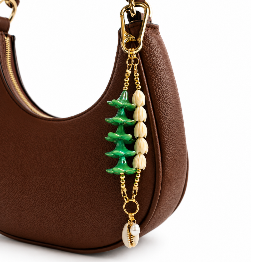 Mahina Charm in Green Plumeria
