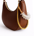 Kenna Bag Charm in White Plumeria
