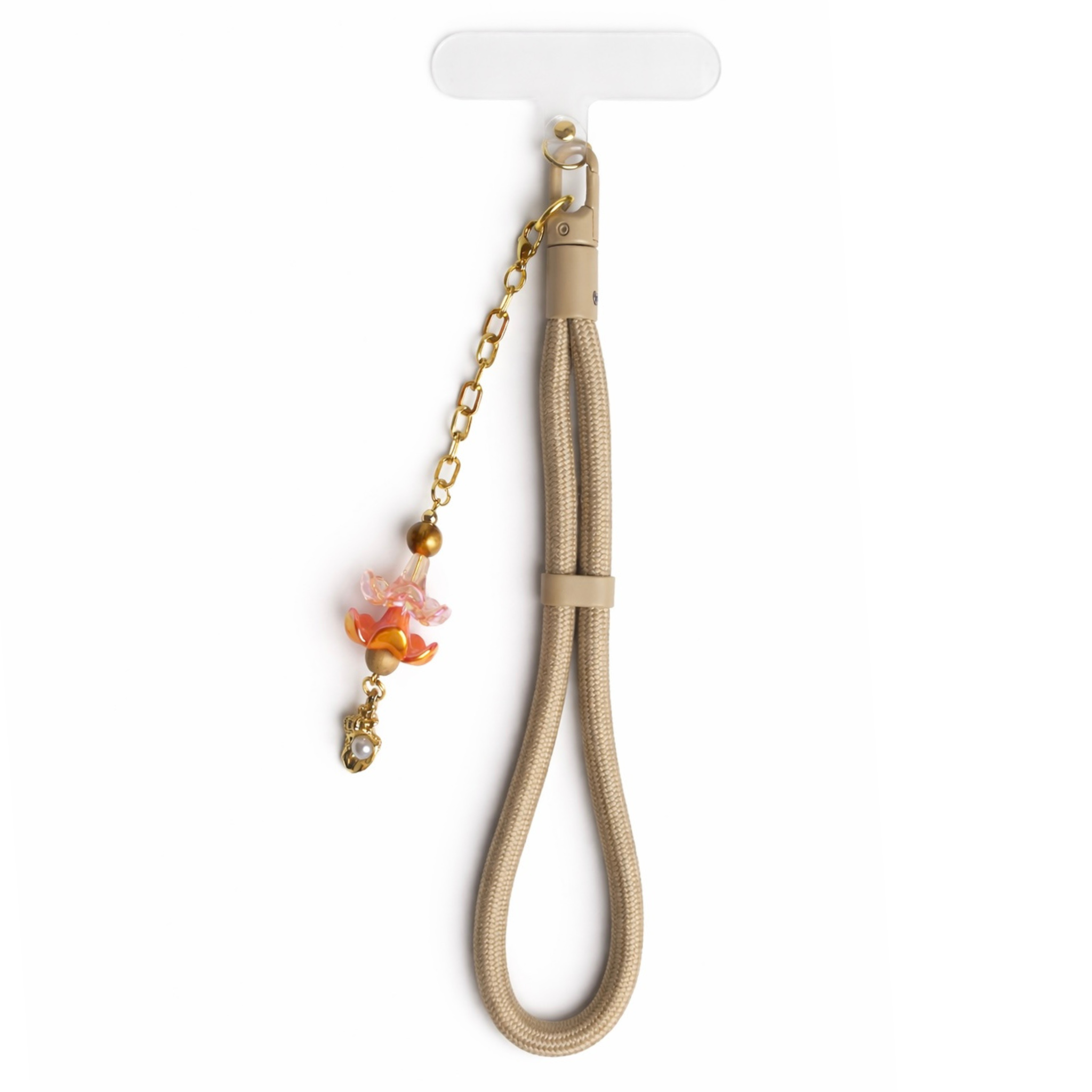 Orange Puakenikeni Phone Wristlet