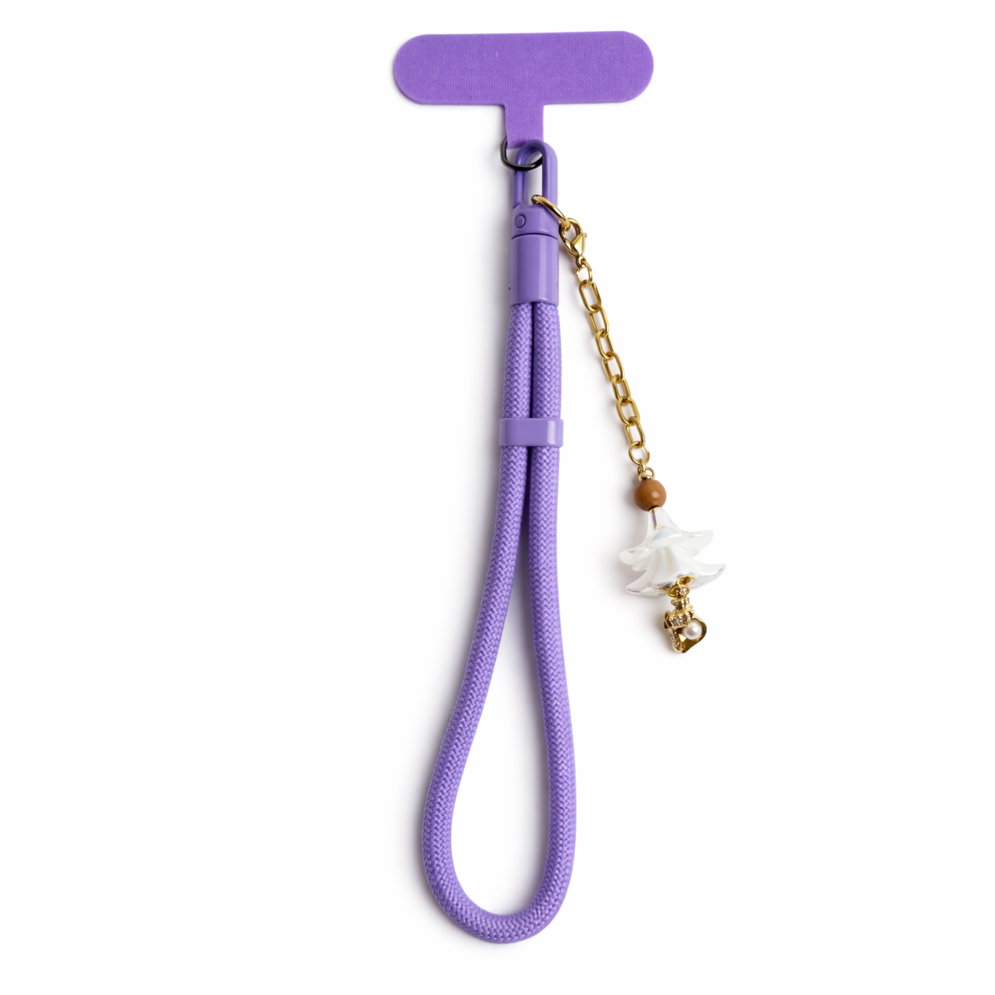 White Plumeria Phone Wristlet