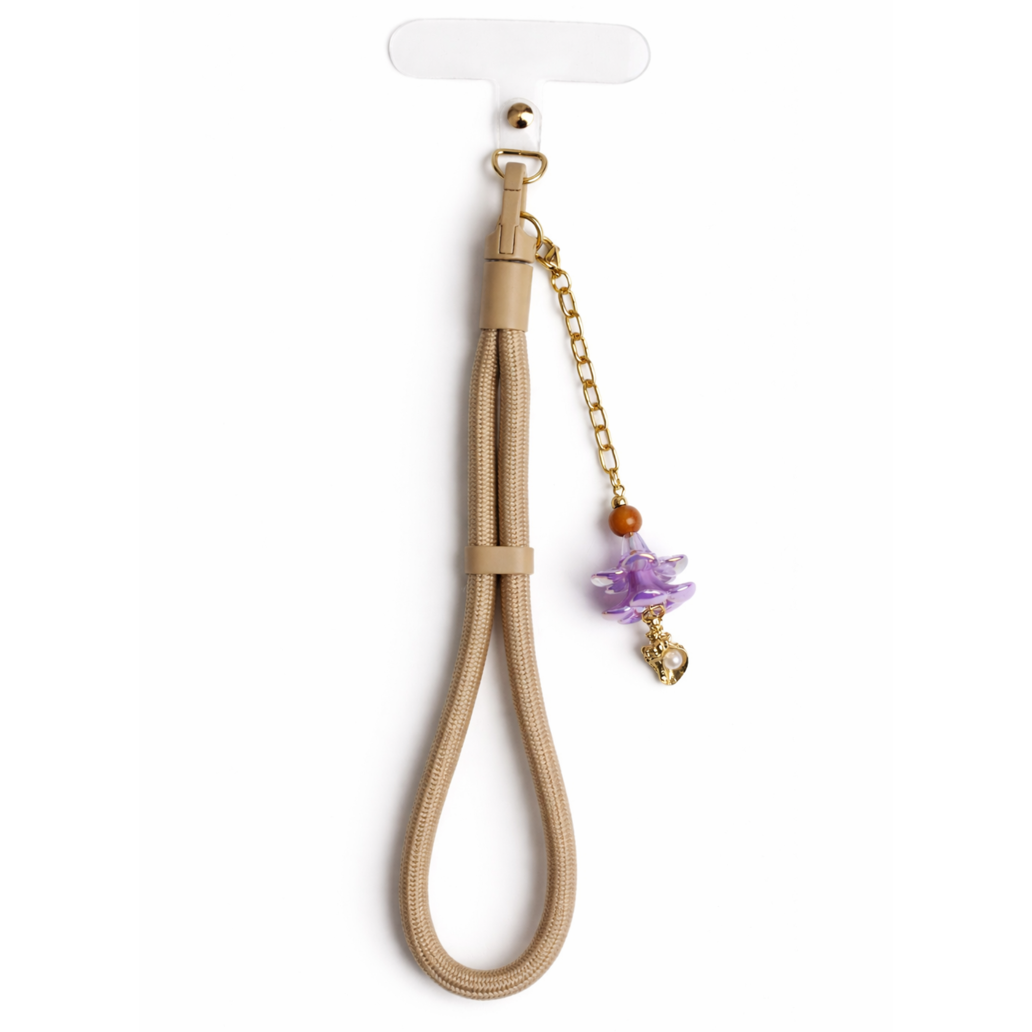 Purple Plumeria Phone Wristlet