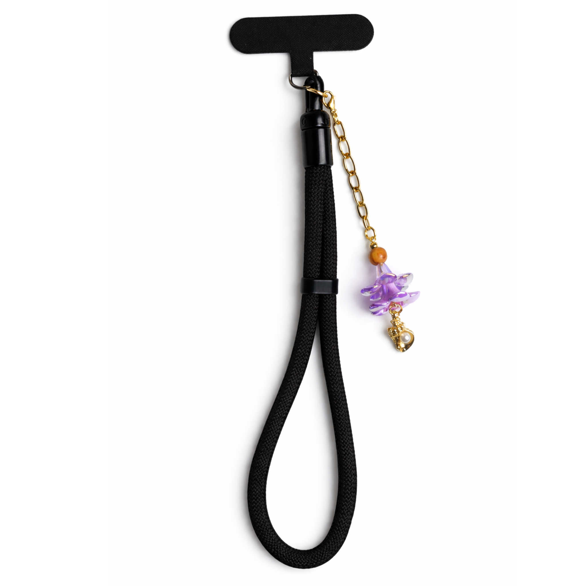 Purple Plumeria Phone Wristlet