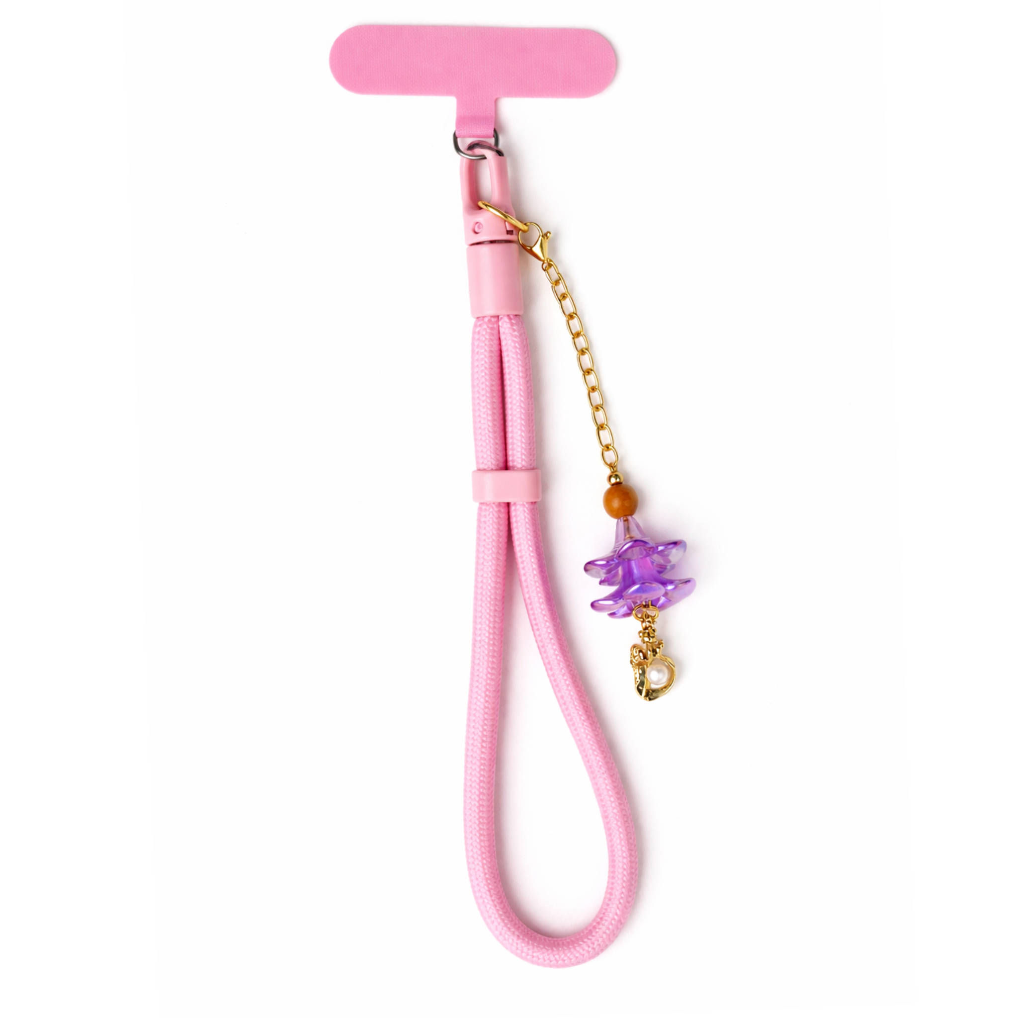 Purple Plumeria Phone Wristlet