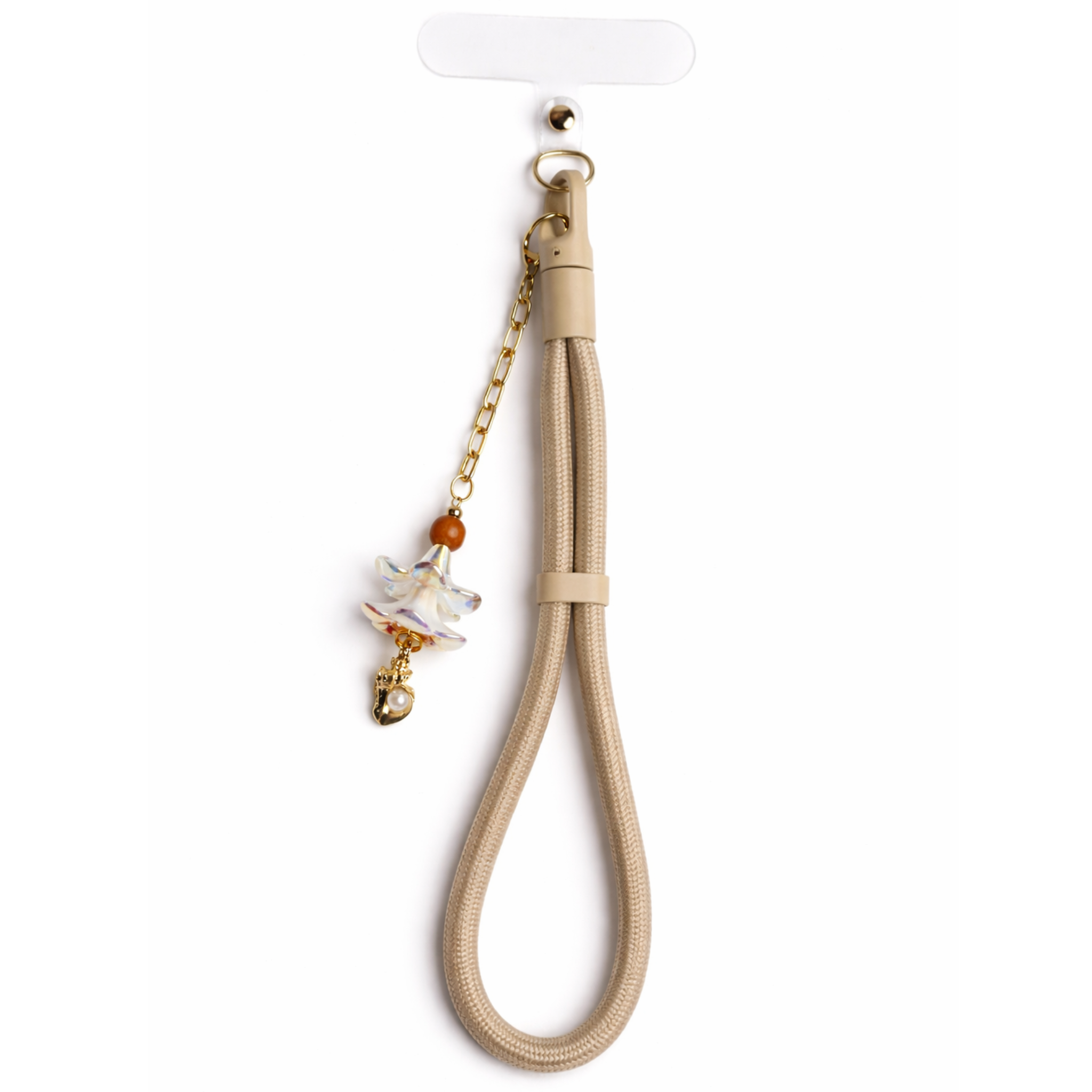 White Plumeria Phone Wristlet