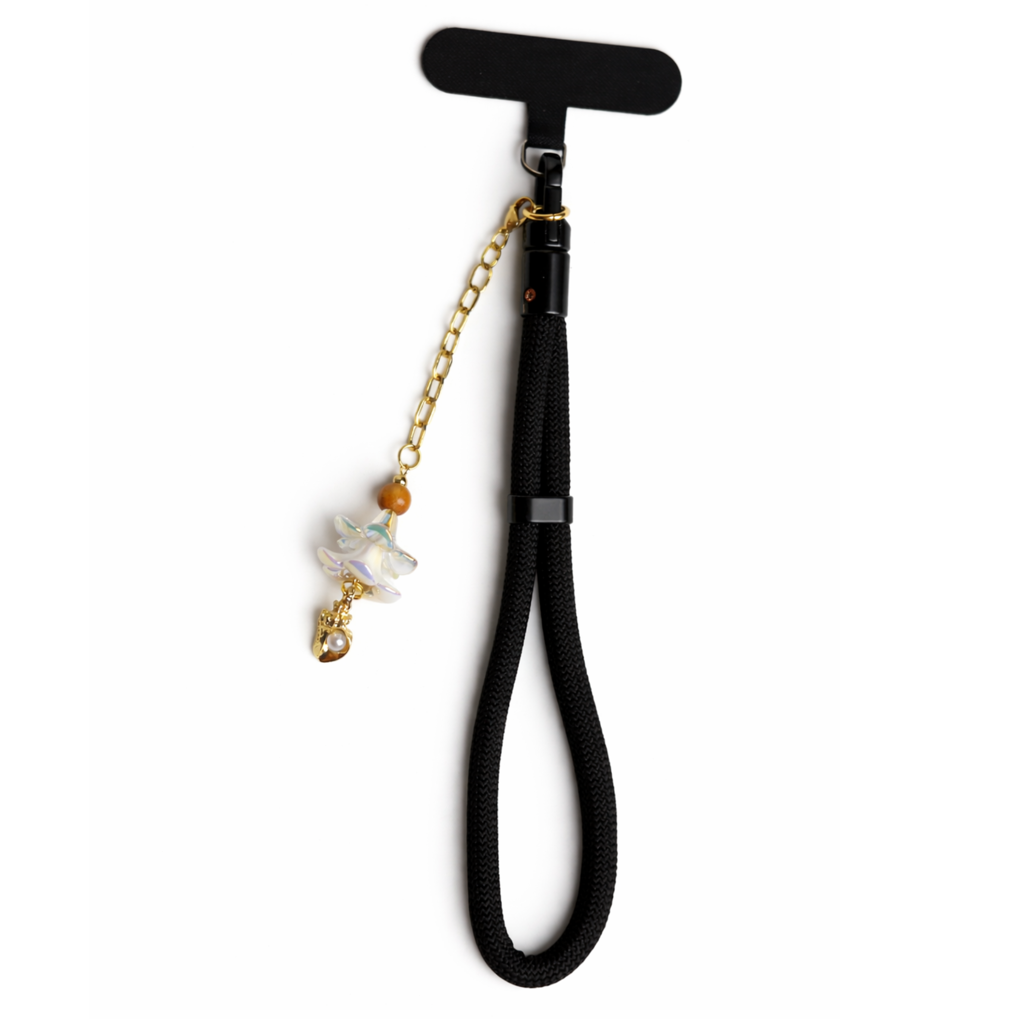 White Plumeria Phone Wristlet