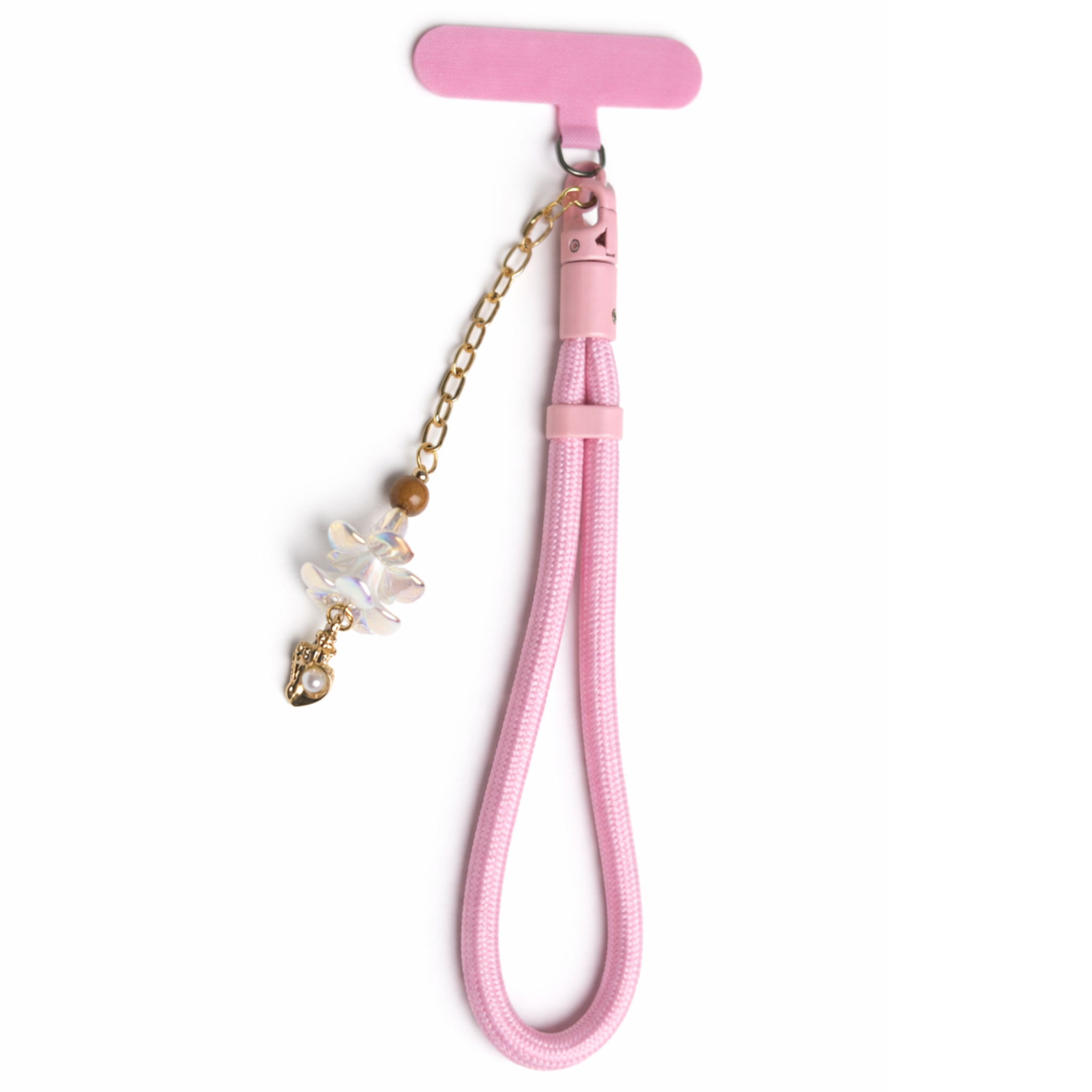 White Plumeria Phone Wristlet